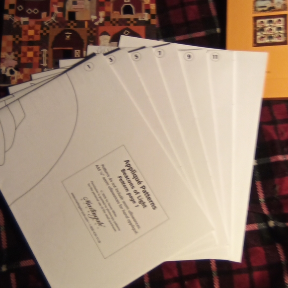 Raising the Roof quilting patterns in box - Picture 2 of 3